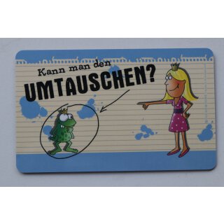 Frühstücksbrettchen Kann man den Umtauschen? | Farbe: beige/blau | Maße: ca. 23  x 14 x 0,2 cm