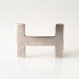 Umjubelt Gürtelschließe, H-Level silver/silberfarben matt, Maße ca. 6,5 x 4,5 x 1,5 cm