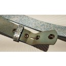 Umjubelt - Der Trendgürtel | Gürtel COCOMINA silver/blue, Vollrindleder hochwertig gefärbt u. geprägt in Snake Optik, Breite 4 cm