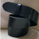 umjuBELT - Der Trendgürtel | Gürtel MEZZO Glattleder, Vollrindleder mit leicht glänzender Oberfläche, Breite 4 cm, Farbe: schwarz