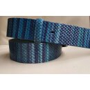 Umjubelt - Der Trendgürtel | Gürtel COCOMINA, Vollrindleder hochwertig gefärbt u. geprägt in Snake Optik, Breite 4 cm, Farbe: blue