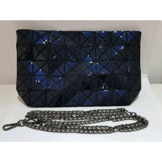 Malique by ME - GEOMETRICAL Handtasche Mini, Maße: (LxBxH) 27 x 7 x H 18 cm, Farbe: dunkelblau glänzend
