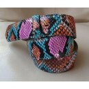 Umjubelt - Der Trendgürtel | Gürtel CIRCUS, Hochwertiges Rindleder, bombiert und abgesteppt, Breite 4 cm, Farbe: pink