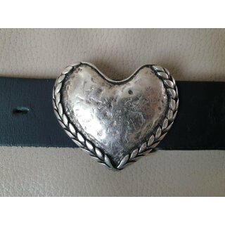 Umjubelt Gürtelschließe, Wild Heart silver/silberfarben matt, Maße ca. 7 x 5 x 2 cm