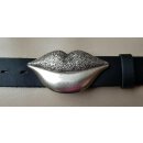 Umjubelt Gürtelschließe, Kiss,  silver/silberfarben matt, Maße ca. 10,5 x 5 x 2 cm