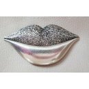 Umjubelt Gürtelschließe, Kiss,  silver/silberfarben matt, Maße ca. 10,5 x 5 x 2 cm