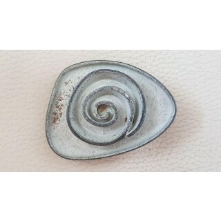 Umjubelt Gürtelschließe, Spot steel, grey/grau matt, Maße ca. 6,5 x 5 x 2 cm