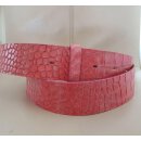 Umjubelt - Der Trendgürtel | Gürtel NIL CROCO, Rindleder geprägt, Breite 4 cm, Farbe: rosa