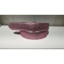 Umjubelt - Der Trendgürtel | Gürtel LIZZATA, Echtleder mit glänzender Prägung, Breite 4 cm, Farbe: rose/pink