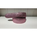 Umjubelt - Der Trendgürtel | Gürtel LIZZATA, Echtleder mit glänzender Prägung, Breite 4 cm, Farbe: rose/pink