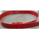 Umjubelt - Der Trendgürtel | Gürtel MEZZO Glattleder, Vollrindleder mit leicht glänzender Oberfläche und Neon Kante, Breite 4 cm, Farbe: red/orange