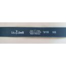 umjuBELT - Der Trendgürtel | Gürtel MEZZO Glattleder, Vollrindleder mit leicht glänzender Oberfläche und Neon Kante, Breite 4 cm, Farbe: dkl.blau/gelb