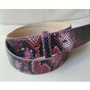 Umjubelt - Der Trendgürtel | Gürtel TRIBAL SNAKE, Rindleder bombiert im Ethno-Look, Breite 4 cm, Farbe: pink