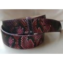 Umjubelt - Der Trendgürtel | Gürtel TRIBAL SNAKE, Rindleder bombiert im Ethno-Look, Breite 4 cm, Farbe: pink