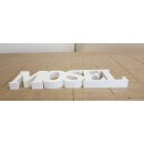 Deko-Schriftzug MOSEL | Maße (LxBxH) ca. 40 x 2 x 6 cm | Material: MDF-Holz | Farbe: weiß