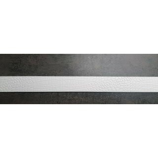 umjuBELT - Der Trendgürtel | Gürtel COLOMBO Rindleder im Kroko-Style geprägt, Breite 4 cm, Farbe: white/weiß