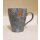 Tassen-Set, 6-tlg. mit Stern-Motiv | Maße (LxBxH) ca. 12 x 9 x 10 cm | Material: Porzellan | Farbe: grau/braun