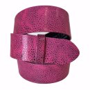 Umjubelt - Der Trendgürtel | Gürtel GOBI-GECKO, Rindleder geprägt, leicht glänzend, Breite 4 cm, Farbe: pink