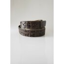 Umjubelt - Der Trendgürtel | Gürtel VINTAGE CROKO, Vollrindleder mit Krokoprägung und Vintage Style, Breite 4 cm, Farbe: grey