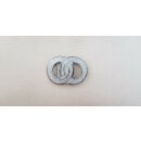 umjuBELT Gürtelschließe Cycle Ring Steel, grau matt, Maße ca. 8 x 5,5 x 1,5 cm