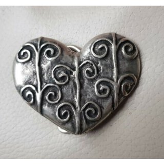 umjuBELT Gürtelschließe Twine Heart silver/silberfarben matt, Maße ca. 6,5 x 4,5 x 1,5 cm