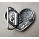 umjuBELT Gürtelschließe Twine Heart silver/silberfarben matt, Maße ca. 6,5 x 4,5 x 1,5 cm