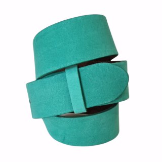 umjuBELT - Der Trendgürtel | Gürtel Caro Royal green, Vollrindleder (Nubuk-Style), Breite 4 cm, Farbe: grün