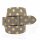 umjuBELT - Der Trendgürtel | Gürtel STARLIGHT Rindleder mit Nubuck Oberfläche und metallic Sternendruck, Breite 4 cm, Farbe: taupe/gold