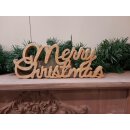 Deko-Schriftzug Merry Christmas | Maße (LxBxH) ca. 30 x 2 x 11,5 cm | Material: MDF-Holz | Farbe: naturfarben