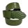 umjuBELT - Der Trendgürtel | Gürtel AMARILLO, Rindleder mit Snake-Prägung, Breite 4 cm, Farbe: olive/grün