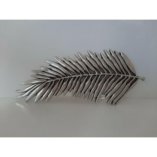 umjuBELT Gürtelschließe | FERN, silver/silberfarben matt, Maße ca. 14 x 6 x 1,5 cm