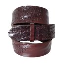 umjuBELT - Der Trendgürtel | Gürtel WAVE TURTLE, Vollrindleder, leicht gewellt mit neuer Prägung, Breite 4 cm, Farbe: dark brown