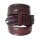 umjuBELT - Der Trendgürtel | Gürtel WAVE TURTLE, Vollrindleder, leicht gewellt mit neuer Prägung, Breite 4 cm, Farbe: dark brown