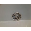 umjuBELT Gürtelschließe | Wave Lines, silver/silberfarben matt, Maße ca. 8 x 7 cm