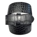 umjuBELT - Der Trendgürtel | Gürtel COLOMBO Rindleder im Kroko-Style geprägt, Breite 4 cm, Farbe: black/schwarz
