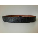 umjuBELT - Der Trendgürtel | Gürtel COLOMBO Rindleder im Kroko-Style geprägt, Breite 4 cm, Farbe: black/schwarz