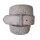 umjuBELT - Der Trendgürtel | Gürtel Croko Cotone, Hochwertiges Rindleder mit Kroko-Prägung, bombiert und abgesteppt, Breite 4 cm, Farbe: grey