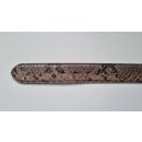 umjuBELT - Der Trendgürtel | Gürtel Real Python matt | zertifiziert, mit Nubukleder gefüttert und abgesteppt, matt, Breite 4 cm, Farbe: grey matt/beige