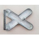 umjuBELT Gürtelschließe Cross Steel, grau matt, Maße ca. 7 x 5,5 x 1,5 cm