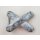 umjuBELT Gürtelschließe Cross Steel, grau matt, Maße ca. 7 x 5,5 x 1,5 cm