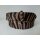 umjuBELT - Der Trendgürtel | Gürtel CAVALLI, Fellgürtel gefärbt und bombiert, Breite 4 cm, Farbe: schwarz/braun