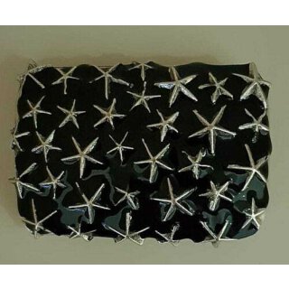 umjuBELT - Gürtelschließe | Raining Stars black, Maße ca. 7,5 x 5 x 1,5 cm, Farbe: schwarz