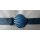 umjuBELT - Gürtelschließe, Muschel groß blue, silberfarben/blau matt, Maße ca. 8 x 8,5 x 2,5 cm