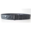 umjuBELT - Der Trendgürtel | Gürtel KROKOSTYLE nero, Vollrindleder mit Prägung, Breite 4 cm, Farbe: schwarz