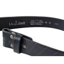 umjuBELT - Der Trendgürtel | Gürtel CHICAGO BLACK Vollrindleder mit leicht angeritzter Oberfläche, Breite 4 cm, Farbe: schwarz